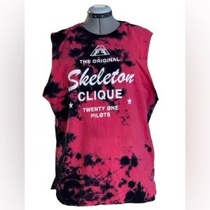 Twenty One Pilots Skeleton Clique Tie Dye Muscle Top men’s Sz Xl